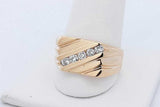 0.25cttw Diamond Ring In 14k Yellow Gold 7.4 Grams Size 10 Eb0926rxzde