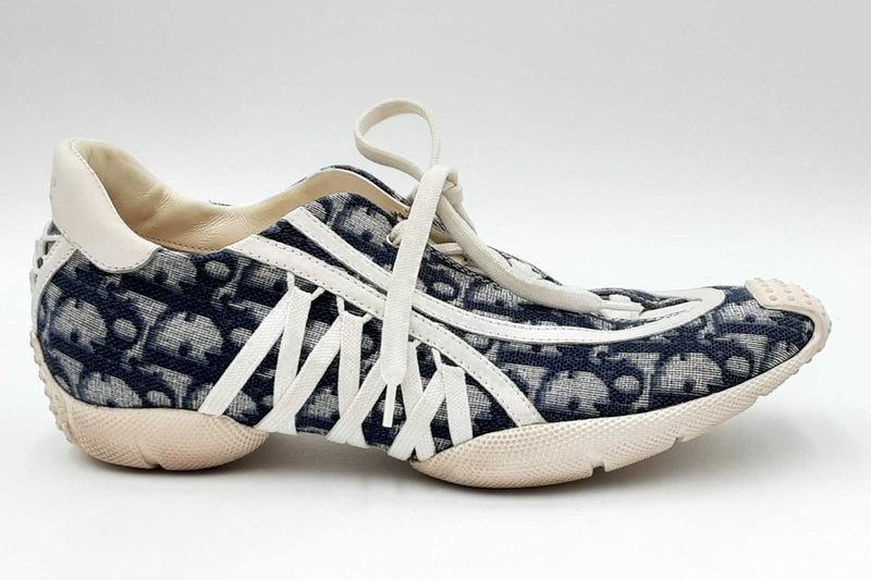 Christian Dior Oblique Jacquard Sneakers Size 37.5 Eb1024lxzdu