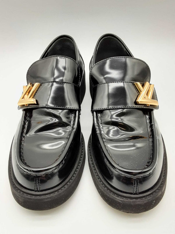 Louis Vuitton Academy Black Leather Loafers Size Eu 40 Do0125orxde