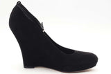 Gucci Black Suede Ankle Strap Wedges Size 6.5 B Eb0526lxzsa