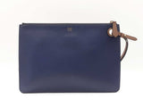 Fendi X Fila Fendimania Clutch In Leather & Ff Zucca Coated Canvas Fw0926orxdu