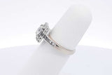 1.33ctw Diamond Ring In 14k White Gold 4.2 Grams Size 4.75 Eb0225llxzsa