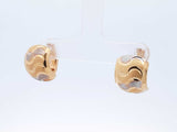 18k Yellow Gold Tri-tone Textured Hoop Earrings 4.3 Grams Fw0125ooxdu