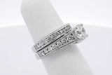 1.67cttw Diamond Wedding Set In 14k White Gold 8.7 Grams Size 4.75 Eb0526lcxzsa
