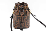 Fendi Embossed Ff Monogram Mini Mon Tressor Crossbody Bucket Bag Eb1125cxzde
