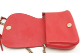 Gucci Red Leather Soho Flap Chain Crossbody Bag Eb0826wxzsa