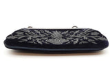 Gucci Navy Blue Velvet Embroidered Clutch Eb0926crxde