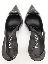 Prada Black Patent Leather Slingback Pump Heels Size Eu 35 Do0826lrxde