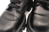 Prada Monolith Leather & Re-nylon Black Combat Boots Size 8.5 Eb0425oxzsa