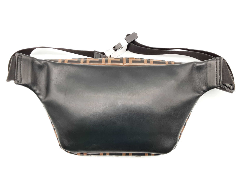 Fendi Vitello Zucca Ff Maya Brown Embossed Leather Belt Bag Do0525exzde