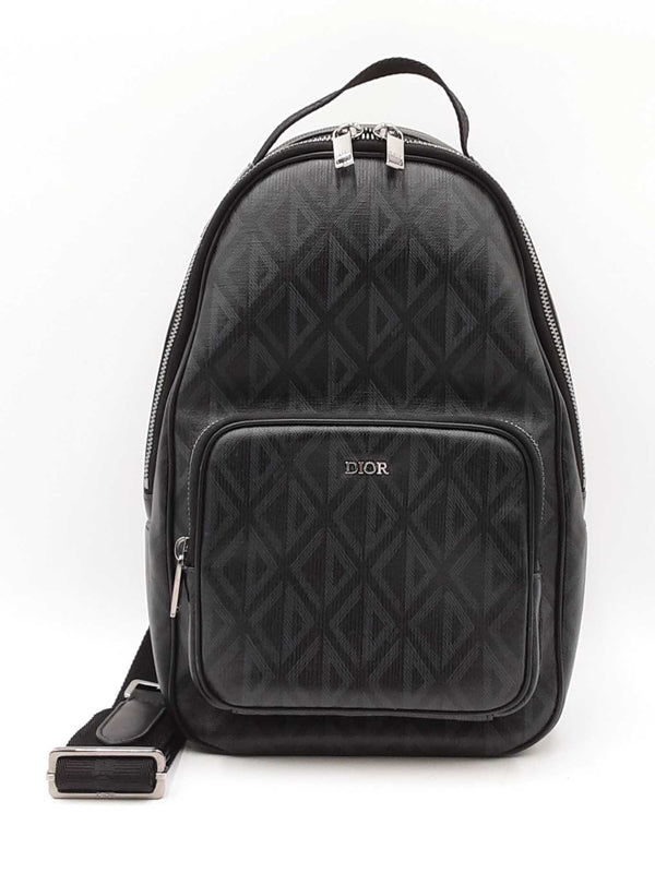 Christian Dior Mini Rider Sling Backpack In Diamond Coated Canvas Fw1124lozxdu