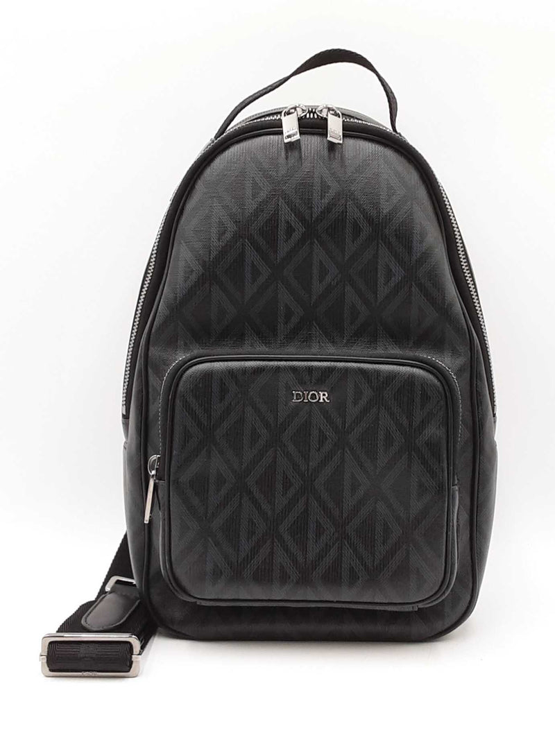 Christian Dior Mini Rider Sling Backpack In Diamond Coated Canvas Fw1124lozxdu