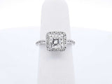 2.01 Cttw Diamond & 14k White Gold Halo Ring 2.8 Grams Size 5 Fw0124lrxzdu