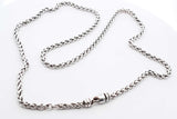 David Yurman Sterling Silver Wheat Chain Necklace 37.6 Grams 26 Inch Eb0924lrxsa