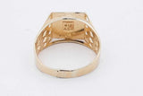 10k Yellow Gold T Initial Letter Square Block Ring 3.8 Grams Sz 10.5 Eb0326lrxsa