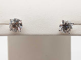 2.00 Cttw Lab Grown Diamonds 14k White Gold 1.2g Stud Earrings Do0325wexde