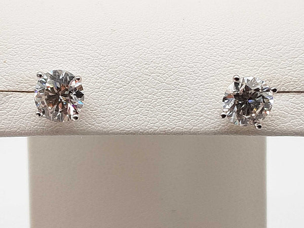 2.00 Cttw Lab Grown Diamonds 14k White Gold 1.2g Stud Earrings Do0325wexde