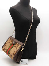 Gucci Ophidia Medium Shoulder Bag Brown Aa0526pzxsa