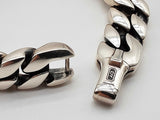 David Yurman Black Diamonds 0.925 Silver 111.1g Curb Chain Id Bracelet 7.5 In Do0625oxzxde