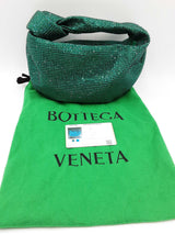 Bottega Veneta Crystal Embellished Green Satin Mini Hotfix Jodie Eb0724exzdu