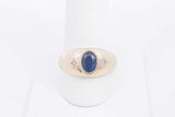 Sapphire & Diamond Ring In 14k Yellow Gold 7.5 Grams Size 9 Eb0425oirsa