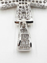 7.24 Cttw Diamond & 14k White Gold Cross Pendant 27.6 Grams Fw0725orzxdu