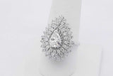 1.91cttw Diamond Ring In 14k White Gold 7.3 Grams Size 8.25 Eb0126lrxzsa