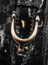 Gucci Nice Crossbody Wallet In Black Microguccissima Patent Leather Fw0126lrzdu