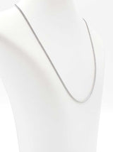 18k White Gold Fox Tail Chain Necklace 7 Grams 17 Inch Fw0926rzx