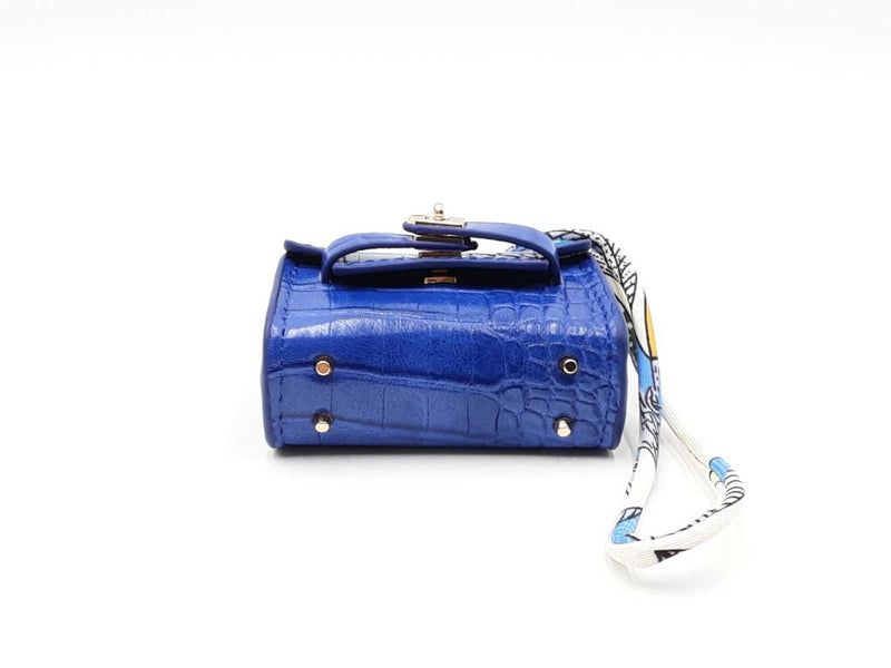 Mini Luxury Bag Charm In Royal Blue Fw0725edu