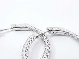 0.40 Cttw Diamond & 14k White Gold Inside Out Hoop Earrings 6.6 Gramsfw0826przdu