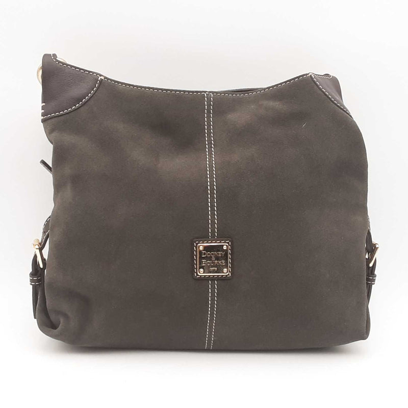 Dooney & Bourke Charcoal Gray Suede Hobo Bag Sd0625orsa