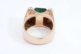 Emerald & Diamond Ring In 10k Yellow Gold 16.7 Grams Size 7.5 Eb1124pxzdu