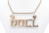 10k Yellow Gold Rope Chain & Doll Nameplate Pendant 7.1 Grams 18 In Eb1024lcrsa