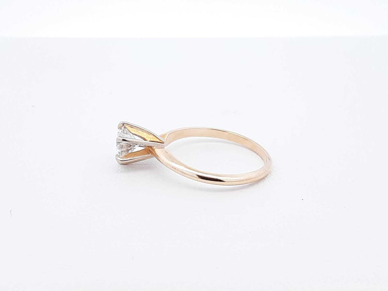 0.64 Cttw Diamond & 14k Yellow Gold Solitaire Ring 2 Grams Size 5 Fw0724ixzdu