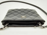 Chanel Uniform Employee Black Quilted Leather Crossbody Do1224irxde