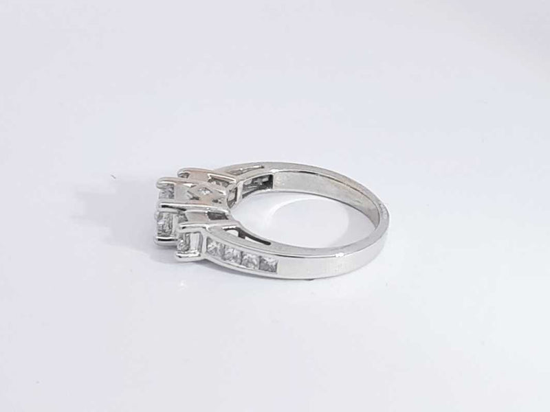 1.35 Cttw Diamond 14k White Gold Anniversary Ring 4.9 Grams Size 7 Aa0625cxzsa
