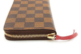 Louis Vuitton Damier Ebene Clemence Zip Around Wallet Eb0526oxzde
