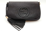 Gucci Soho Black Leather Chain Crossbody Bag Eb0826rxzde