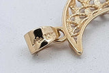 10k Yellow Gold Moon & Star Pendant 1.1 Grams Eb0926rxsa