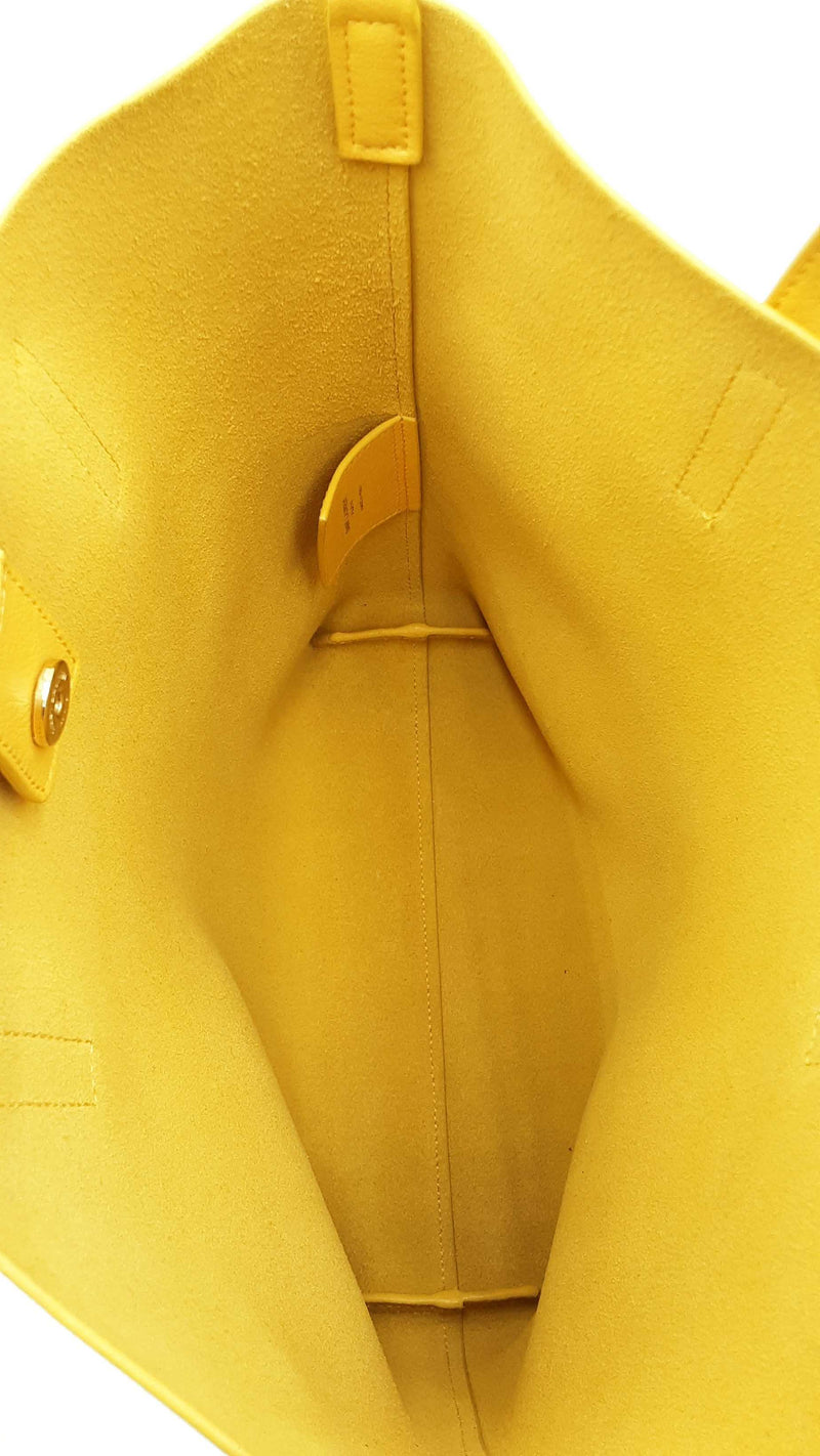 Yves Saint Laurent Yellow Leather North South Toy Shopping Tote Bag Eb1025wrxdu