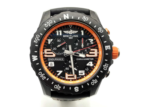 Breitling X82310 44 Endurance Pro Chronometer Black Orange Breitlight Quartz Watch Do0125lcxzde