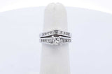 0.53cttw Princess Cut Diamond Ring 14k White Gold 5.8 Grams Size 4.5 Eb1025wwxde