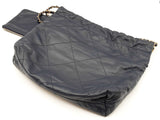 Chanel 22 Tote Bag In Navy Blue Diamond-quilted Shiny Calfskin Fw1225orxzdu