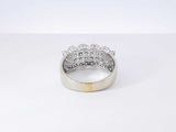 2.0 Cttw Diamond & 14k White Gold Four-row Ring 5.1 Grams Size 8 Fw0925pcsdu