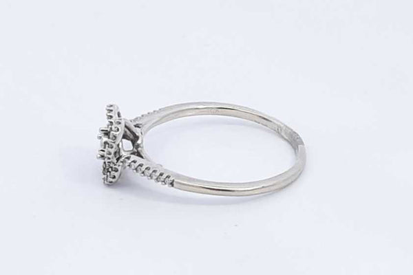 Diamond Ring In 10k White Gold 2.5 Grams Size 10.5 Eb0824ixsa