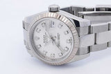 Rolex 26mm Oyster Perpetual Datejust Stainless Steel Watch 18k Bezel Eb325wxxzsa