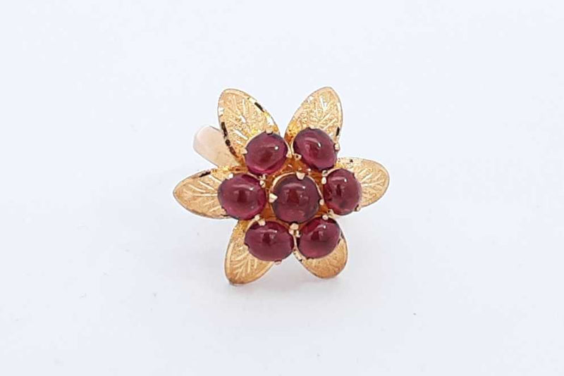 Garnet Ring In 22k Yellow Gold 7.3 Grams Size 6.5 Eb0724wxzdu