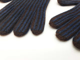 Louis Vuitton Blue Black Stripe Knitted Gloves Do1225lrxde