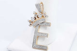 Diamond Crown E Pendant In 10k Yellow Gold 3.6 Grams Eb1024lpxsa